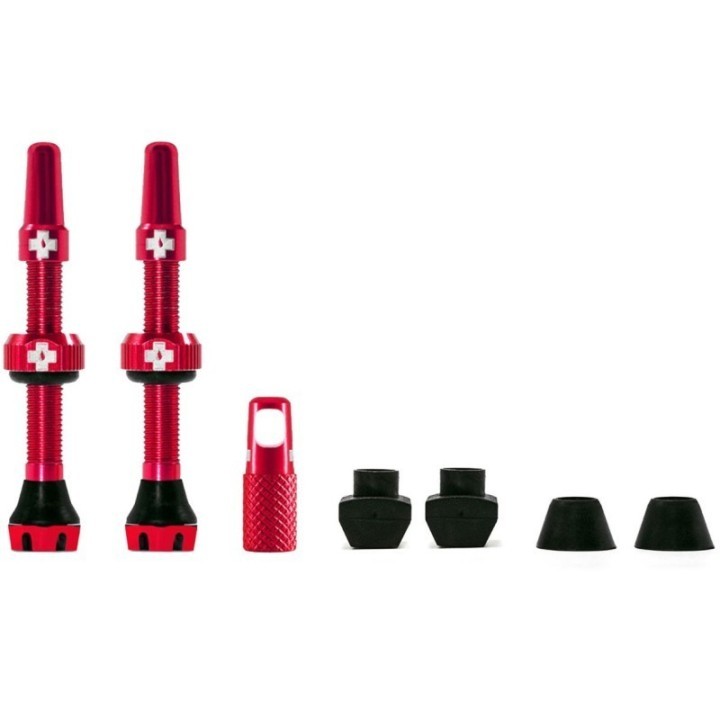 MUC-OFF kit valve tubeless V2 (paire) 44mm - Noir | Ovelo