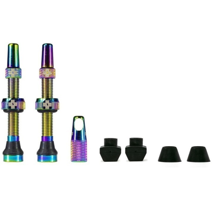 MUC-OFF kit valve tubeless V2 (paire) 44mm - Noir | Ovelo