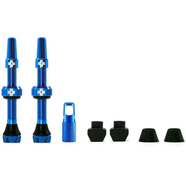 MUC-OFF kit valve tubeless V2 (paire) 44mm - Noir | Ovelo
