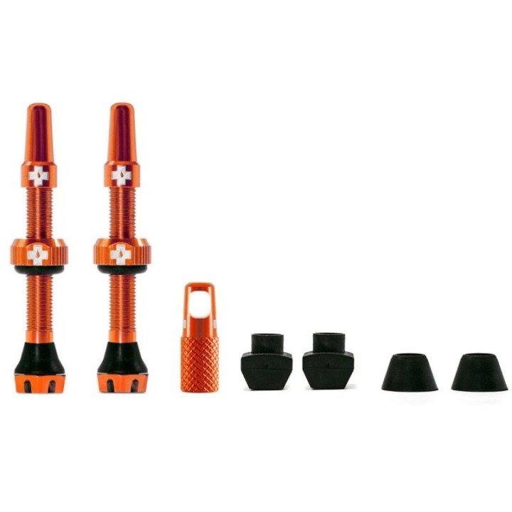 MUC-OFF kit valve tubeless V2 (paire) 44mm - Noir | Ovelo