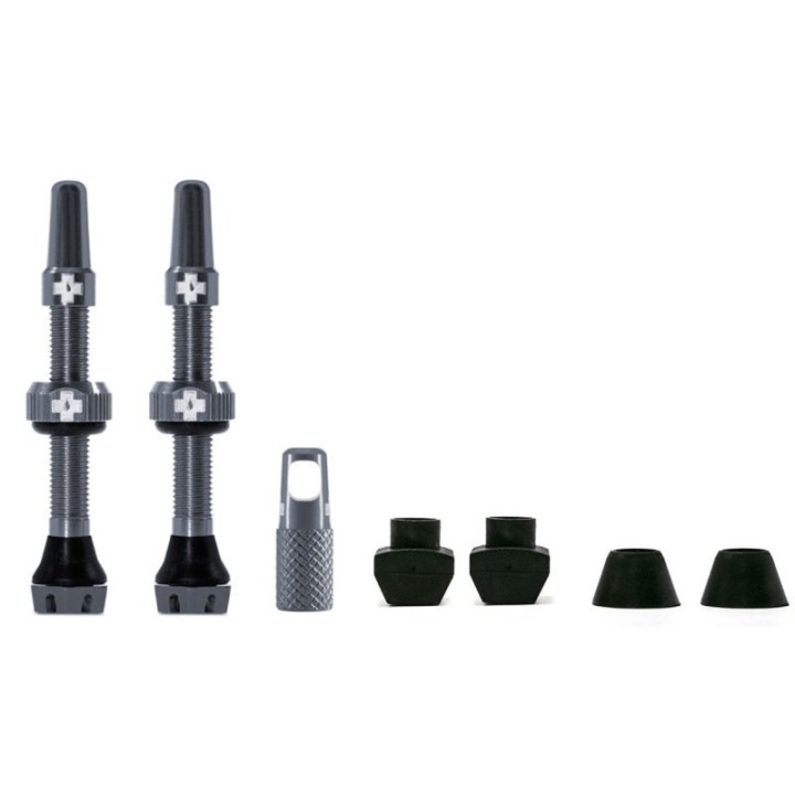 MUC-OFF kit valve tubeless V2 (paire) 44mm - Noir | Ovelo