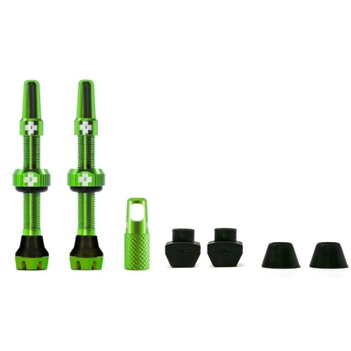 MUC-OFF kit valve tubeless V2 (paire) 44mm - Noir | Ovelo