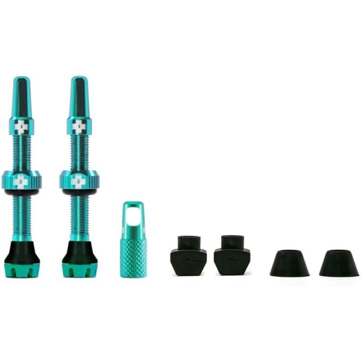 MUC-OFF kit valve tubeless V2 (paire) 44mm - Noir | Ovelo