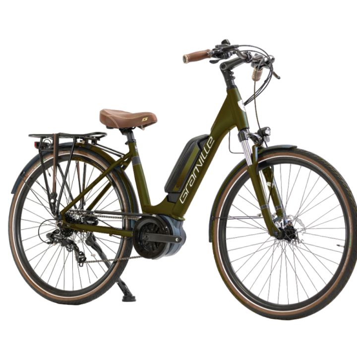 Vélo E-Urban 30+ 500 Wh 26\" Cadre Col de Cygne Couleur Vert Taille 42 S