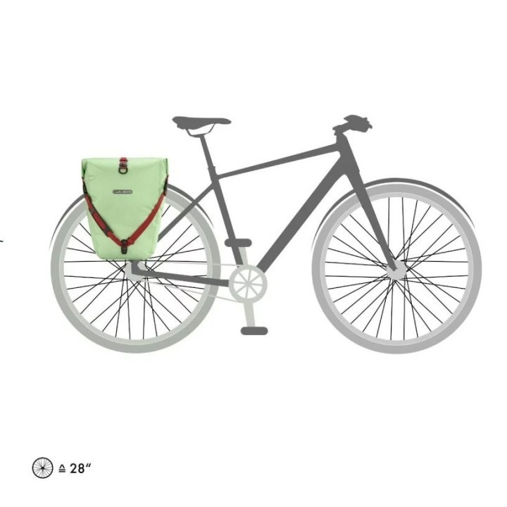 Sacoche Arriere Single ORTLIEB Design (20L) - Vert | Ovelo