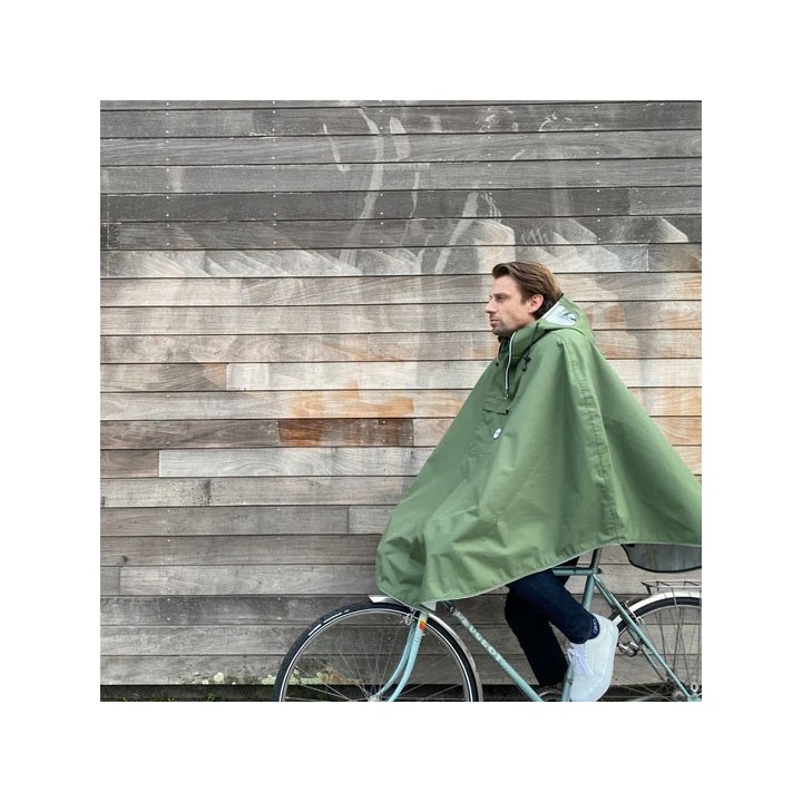 TEMPS DES GRENOUILLES Cape de pluie Vélo Cap Vert POLYESTER 100% RECYCLÉ | Ovelo