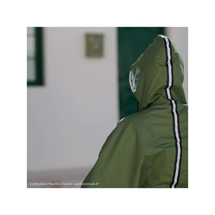 TEMPS DES GRENOUILLES Cape de pluie Vélo Cap Vert POLYESTER 100% RECYCLÉ | Ovelo