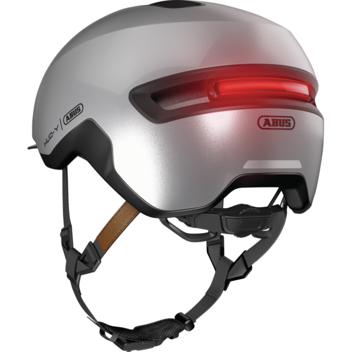 ABUS Casque Hud-Y Gleam Silver | Ovelo