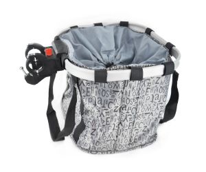 Panier PLiable Tissus Gris + Fixation 15L