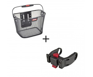 PANIER KLICKFIX ACIER NOIR 16 LITRES + Fixation tout ècran