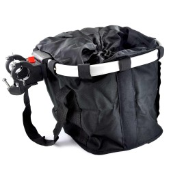 Panier Pliable Tissus Noir + Fixation 15L