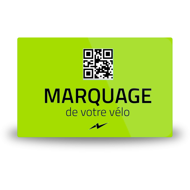 Etiquette de Marquage pour Immatriculation de vélo | Ovelo