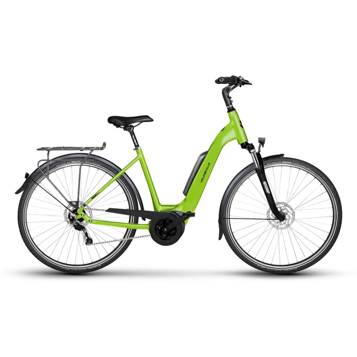 Vélo de ville électrique V2V AEB 200 9VIT ALIVIO WAVEINTRA+ 28"-400WH-Taille 50 - Couleur LIMEGREEN