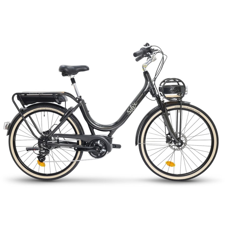 Vélo de ville électrique SOLEX Intemporel 1946 Confort - Noir - Disc | Ovelo