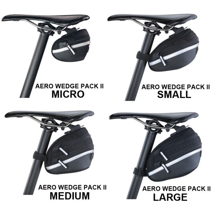 TOPEAK Sacoche Selle AERO WEDGE PACK II - (0.8L) [Small] | Ovelo