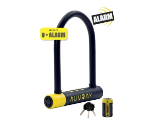 Antivol AUVRAY U-ALARME 128X245 D.14mm - 3 Clés
