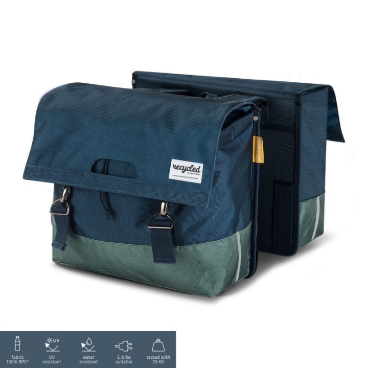 Paire Sacoches Velo urban proof 40L recyclees Noir/Gris