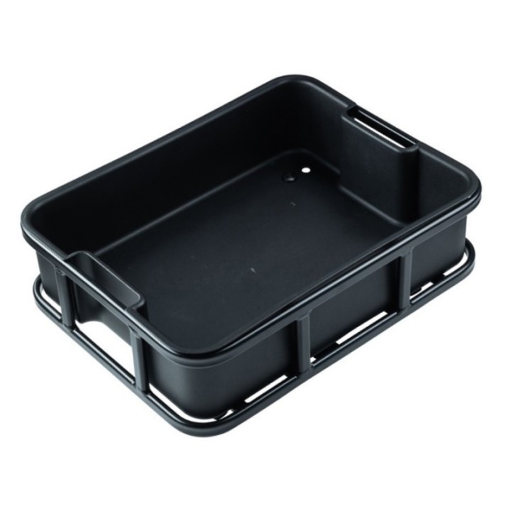 Panier Noir cargo pour l\'avant et l\'arrière.Aluminium avec caisse en plastique.Max. 10 kg. L45 x H15 x l35 cmVolume 15 L