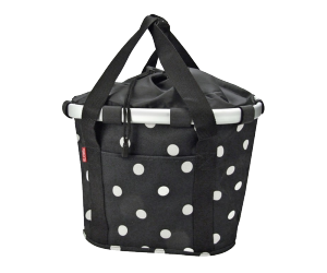 panier Reisenthelnoir à pois blancs, 35x28x26cm, KLICKfix