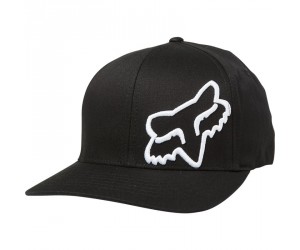 casquette fox noir/logo blanc flex45  s/Mflexfit hat 
