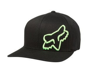 casquette fox noir/logo jaune S/Mflex45 flefit hat 
