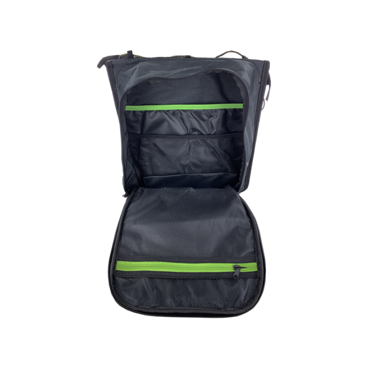 VG BAGS Sacoche double VG pour porte-bagages - (2x 9L) [Noir/Vert] | Ovelo