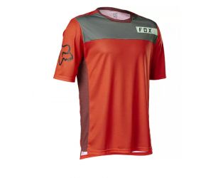 maillot fox defend SS jersey moth fluo rouge taille large
