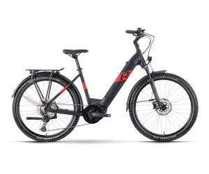 Vélo trekking Crossray E 7.0 630Wh 27.5\" Cadre Col de Cygne Couleur Noir/Rouge Taille  l 52 