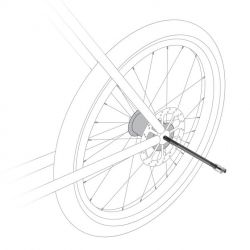 Axe Traversant CYBEX - 166/178mm (M12x1.5)