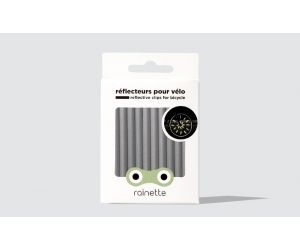 12x Reflecteur pour Rayon de Vélo RAINETTE 80mm - Argent