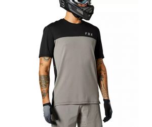 tee-shirt fox flexair delta jersey PTR gris/noir polartec taille S 