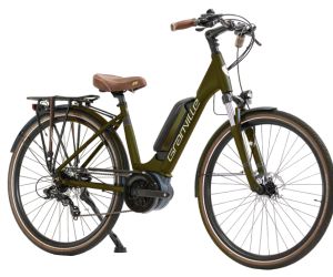 Vélo E-Urban 30+ 500 Wh 26\" Cadre Col de Cygne Couleur Vert Taille 42 S 