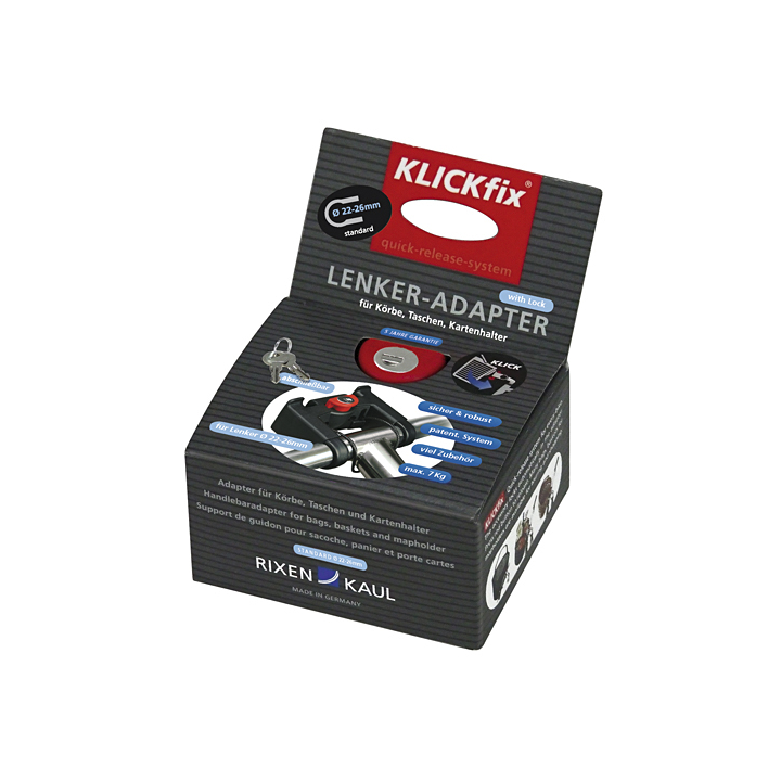 KLICKFIX Support guidon standard à clé [Ø22-31,8mm] | Ovelo