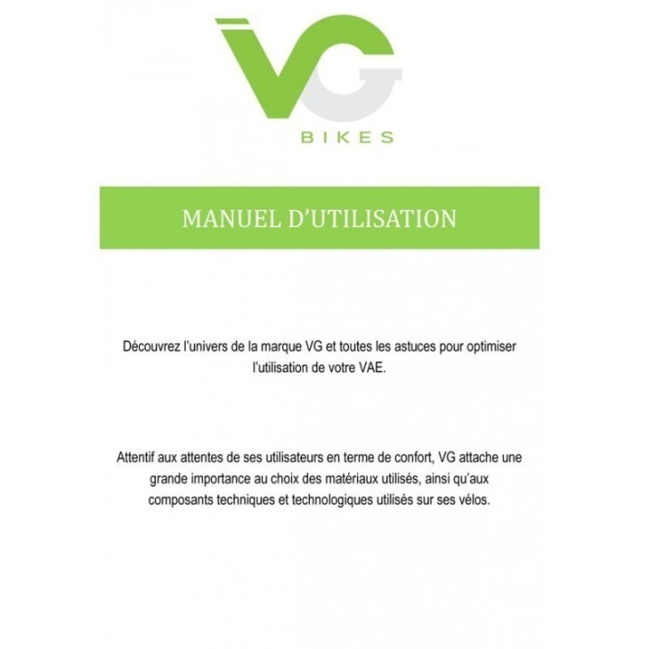 Manuel d'utilisation VG by Voltagreen BRITISH