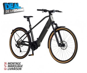 Gitane - G-Life INTENSE Commuter - Taille 43cm - 500 Wh - Couleur Noir Onyx - Alu Brossé