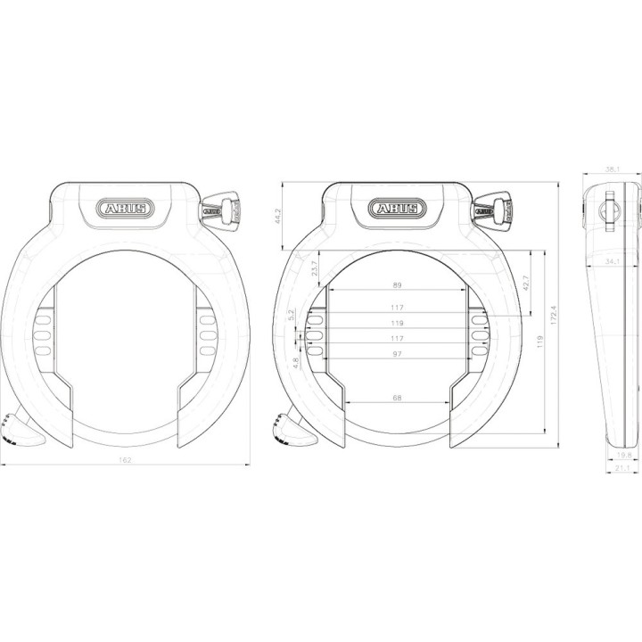 ABUS Antivol de Cadre Pro Amparo 4750XL NR black | Ovelo