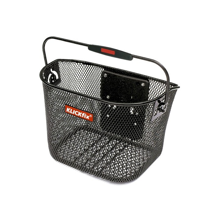PANIER ACIER KLICKFIX MINI NOIR + Fixation tout ècran | Ovelo