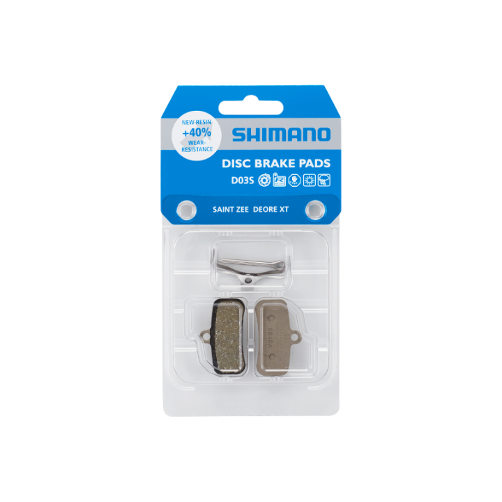 SHIMANO Paire de Plaquettes de frein Résine D03S Ressort/Vis | Ovelo
