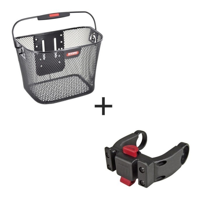 PANIER KLICKFIX ACIER NOIR 16 LITRES + Fixation tout ècran | Ovelo