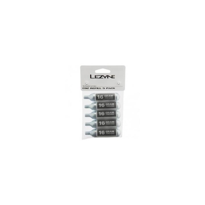 LEZYNE 5x Cartouche CO2 16gr Mixte Argent | Ovelo