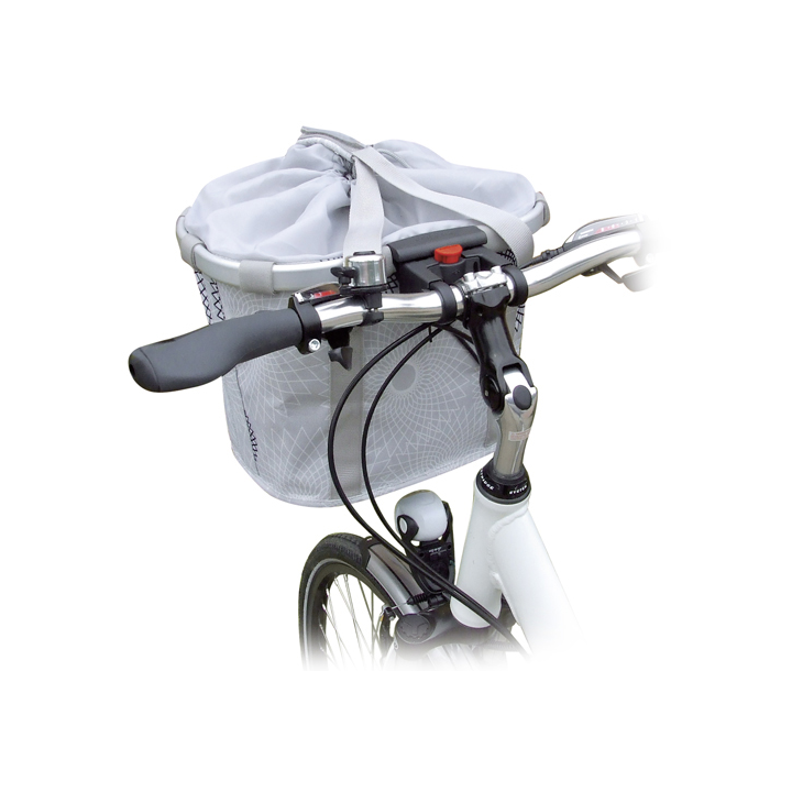PANIER KLICKFIX BIKEBASKET GRIS CLAIR - REISENTHEL + Fixation tout ècran | Ovelo